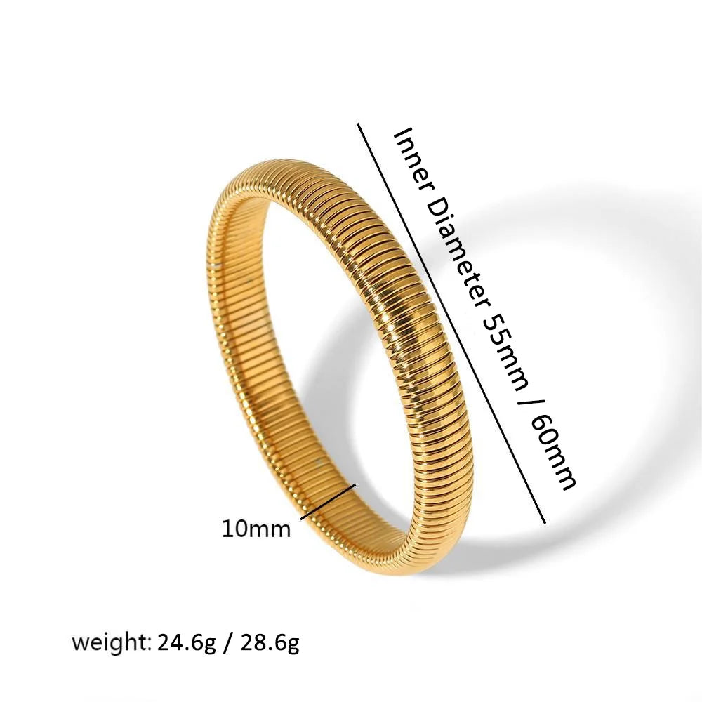 Brazalete elástico de acero inoxidable / Varios colores y tamaños