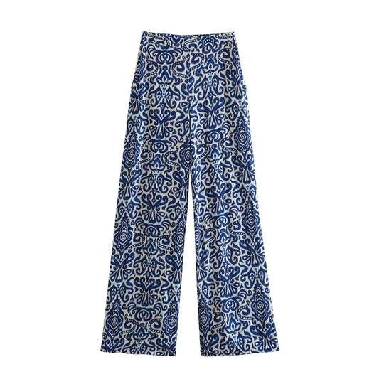 Pantalón estilo harén estampado