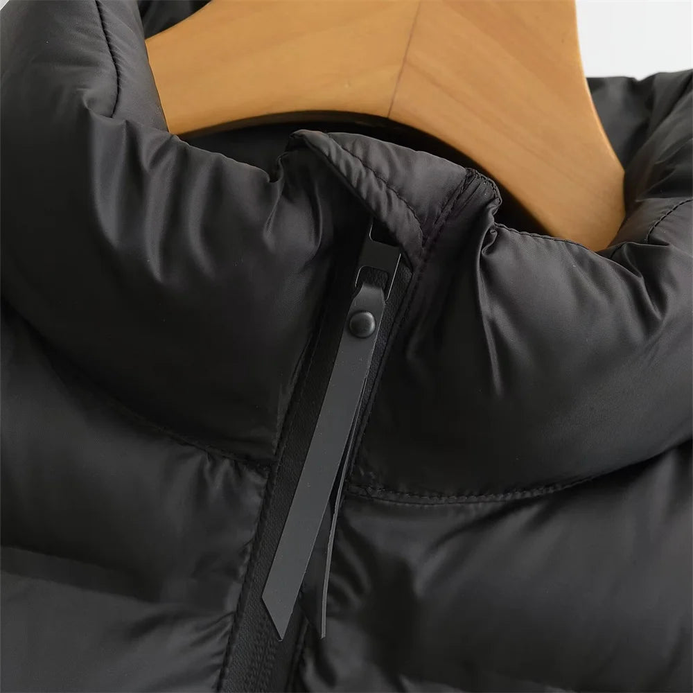 Chaqueta acolchada con mangas de algodón