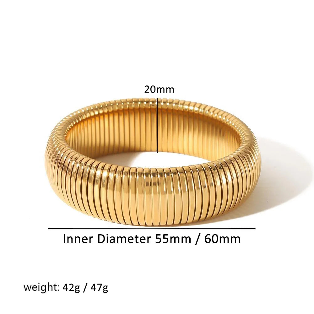 Brazalete elástico de acero inoxidable / Varios colores y tamaños