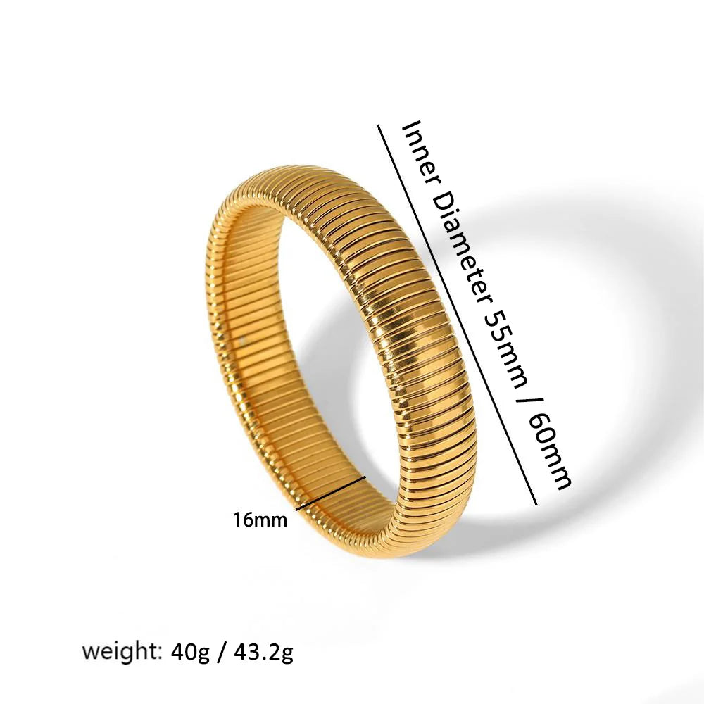 Brazalete elástico de acero inoxidable / Varios colores y tamaños