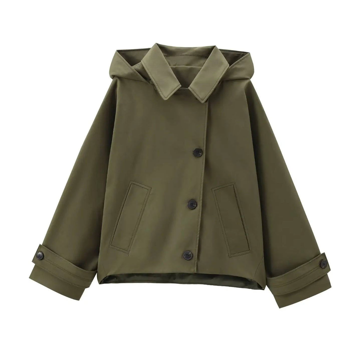 Chaqueta con capucha rompe-vientos