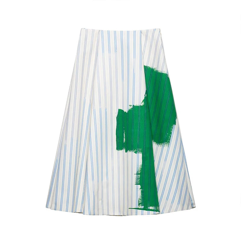 Set de 2 piezas/Top plisado con espalda descubierta y falda
