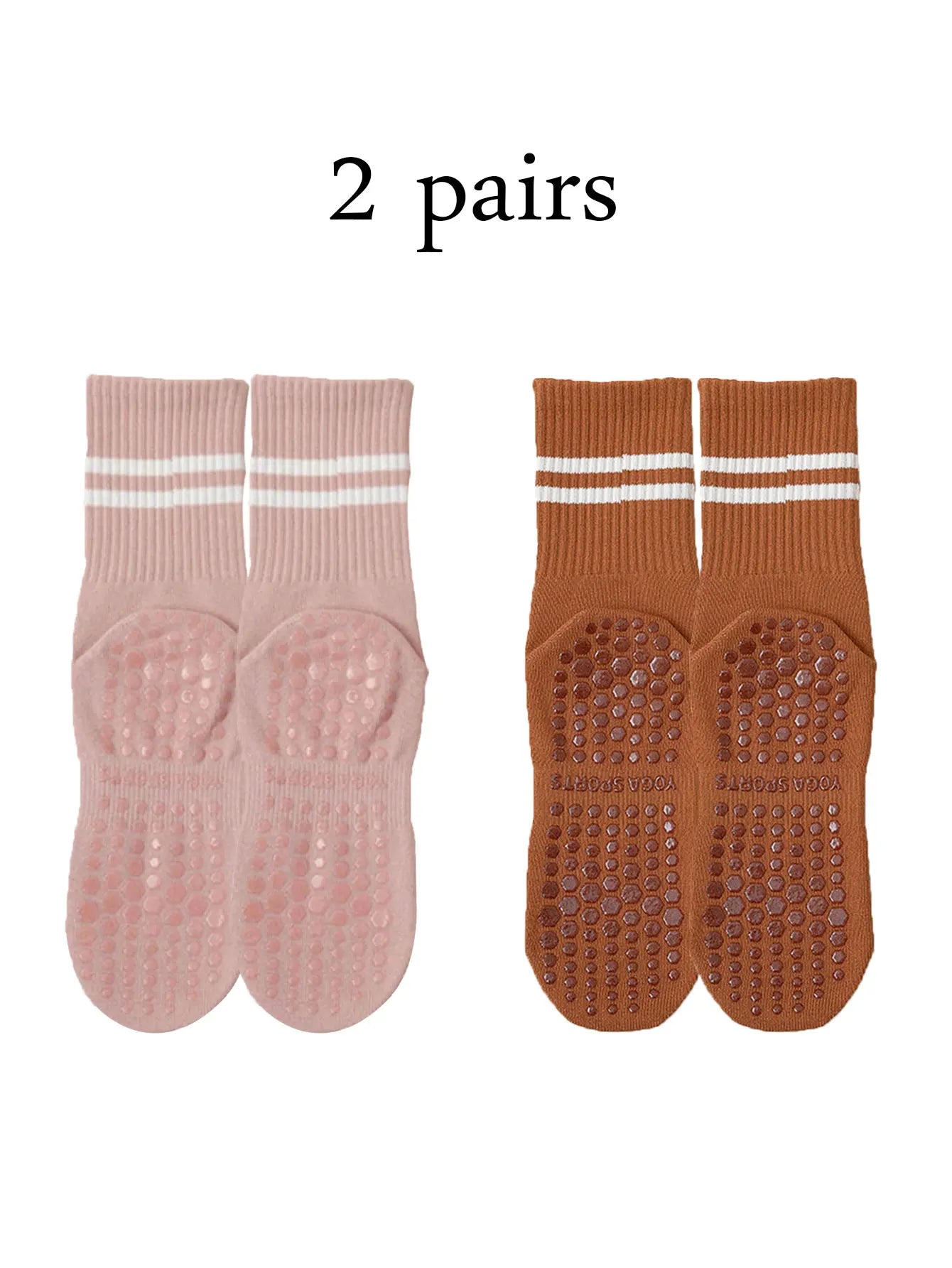 Calcetines altos de pilates con antideslizantes / Varios colores y combinaciones