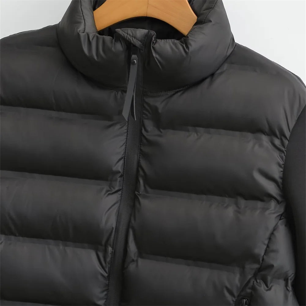 Chaqueta acolchada con mangas de algodón
