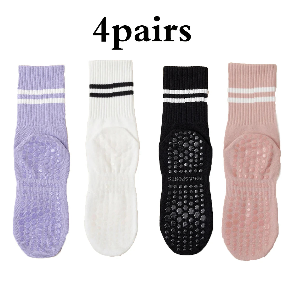 Calcetines altos de pilates con antideslizantes / Varios colores y combinaciones