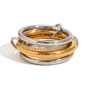 Anillo no fijo apilados de acero inoxidable / variantes